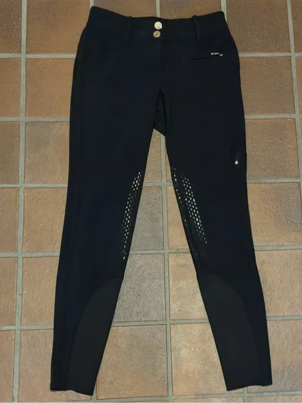 Black Equiline Knee Patch Breeches - 24